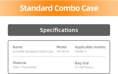 Vista 6 de Estuche rígido de transporte para DJI Osmo Pocket 3, bolsa de almacenamiento portátil, DJI Pocket 3 Accesorios (bolsa estándar)