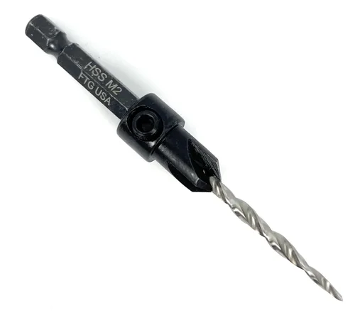 Vista 11 de FTG USA Juego de 3 brocas avellanadoras ajustables para madera #4 (7/64 pulgadas) con brocas cónicas para carpintería