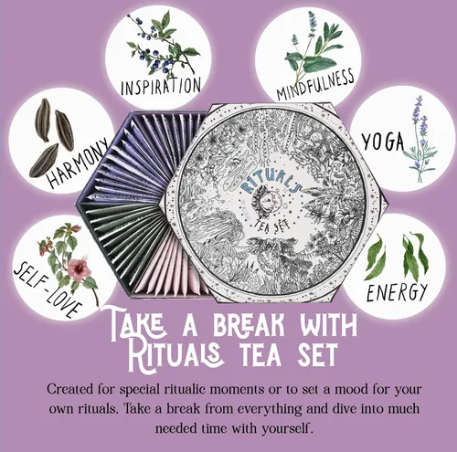 Vista 2 de ACORUS Rituals - Juego de té – Paquete variado de frutas naturales y hierbas, juego de regalo de té de 6 tés diferentes, muestra de 60 bolsas