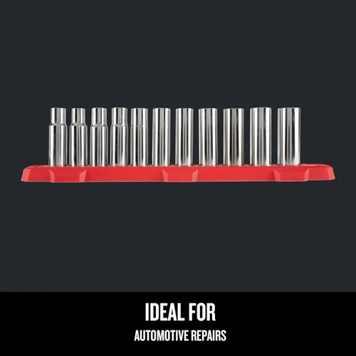 Vista 4 de CRAFTSMAN Juego de enchufes profundos, unidad de 1/2 pulgada, métrica, 11 piezas (CMMT12049)