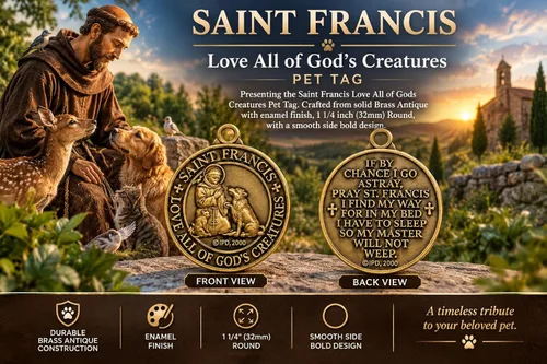 Vista 3 de Saint Francis Love All of Gods Creatures Pet Tag