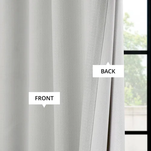 Vista 6 de HPD Half Price Drapes Cortinas de lino con ojales de 84 pulgadas de largo para oscurecer la habitación, para dormitorio y sala de estar (1 panel)