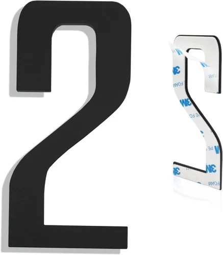 Vista 16 de Números de Casa Modernos para Exterior - Autoadhesivos, Grandes de 6 Pulgadas, Números de Dirección de Casa de Metal - Ideales para Buzón, Puerta