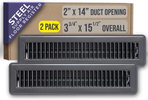 Vista 41 de Se ajusta a aperturas de conducto de 2x10 y 10x2 Registro de piso con diseño de rejilla de Handua Diseño resistente y transitable