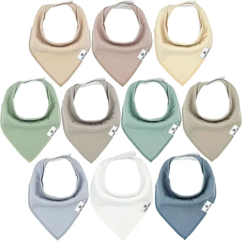 Vista 9 de DiaperSquad's 100% Organic Cotton Baby Drool Bibs, Super Absorbent & Adjustable Baby Bibs for Drooling and Teething