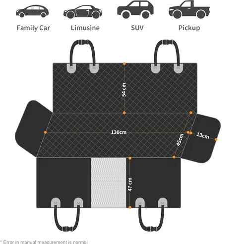 Vista 4 de GXT Funda protectora para asiento trasero de perro, para automóviles, SUV y camiones con ventana de malla, material antideslizante e impermeable a