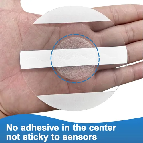 Vista 4 de Paquete de 20 libre de 2 cubiertas, sin látex, hipoalergénicos, impermeables, parches adhesivos para libre 2 sensores CGM, larga duración, sin