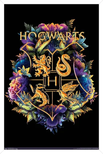Vista 14 de Trends International The Wizarding World: Harry Potter - Póster de pared con crestas florales de la casa, 14.725 x 22.375 pulgadas, versión