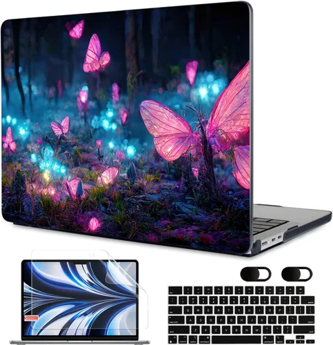 Vista 48 de MEEgoodo Funda para MacBook Air M5/M4/M3/M2 de 13.6 pulgadas 2026 2025 2024 2022, compatible con los modelos A3449/A3240/A3113/A2681, funda