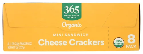 Vista 7 de 365 by Whole Foods Market, Galletas de queso sándwich mini orgánico, 8 unidades, 1 onza