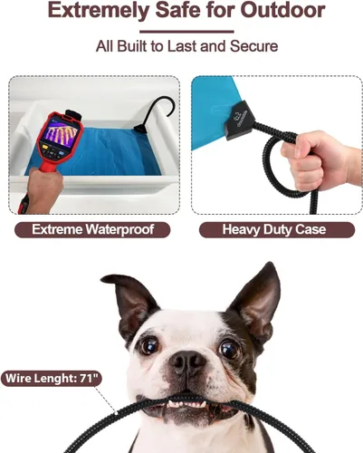 Vista 3 de Almohadilla térmica para mascotas al aire libre para perros y gatos, cama climatizada para gatos totalmente impermeable con termostato integrado