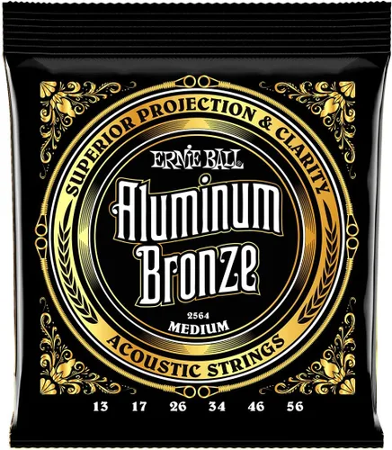 Vista 2 de Ernie Ball set de cuerdas para guitarra acústica de bronce aluminio, M