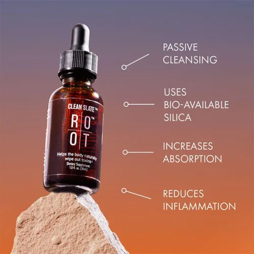 Vista 2 de THEROOTBRANDS Root Wellness Clean Slate - por Dr. Rahm Ácido silícico biodisponible con vitamina C añadida - (1.0 fl oz)