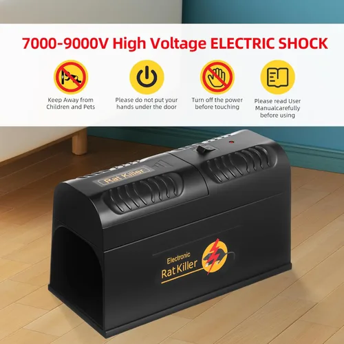 Vista 3 de Trampas eléctricas para ratones para interiores para el hogar, de alto voltaje, matan instantáneamente ratones y ratas, sin tacto, reutilizables