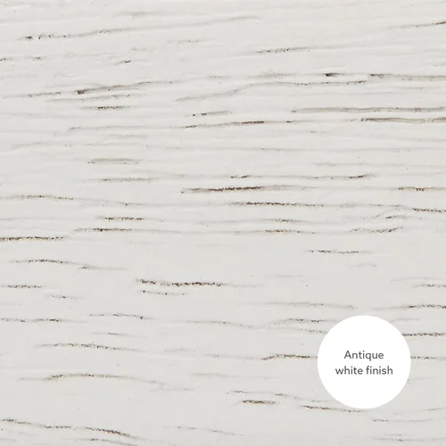 Vista 9 de Linon Banco Hank de madera curvada blanca con asiento de ratán tejido natural