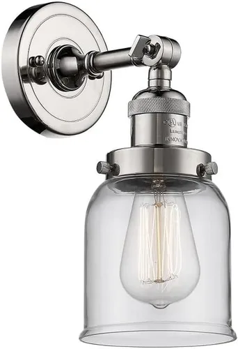 Vista 30 de Innovations 203-BB-G54 1 Aplique de luz, pantalla de campana pequeña, latón cepillado Cobrizo cepillado