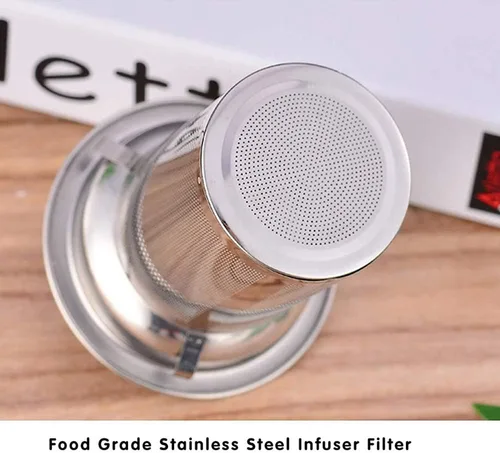 Vista 5 de Infusor de tetera de vidrio transparente resistente al calor de 8.5 onzas (una taza) con filtro de vidrio de 8.5 fl oz (8.5 fl oz)