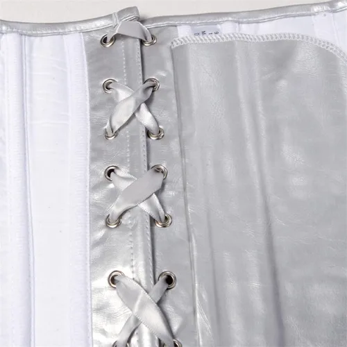 Vista 5 de Kranchungel - Corsé para mujer de tallas extragrandes, corsé steampunk de piel sintética, bustier con cremallera