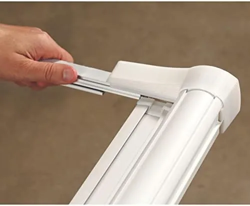 Vista 7 de Cool Genius - Puertas retráctiles para puerta doble, cortas, 78 pulgadas de altura, color blanco, fácil de instalar, puerta mosquitera retráctil