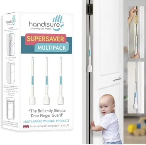 Vista 2 de Paquete 3 en 1 de protección de seguridad para puerta infantil. Automático, bisagra y bloqueo lateral de seguridad, confiable, múltiples premios