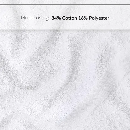 Vista 4 de GOLD TEXTILES 12 toallas de baño blancas a granel (24 x 50 pulgadas), peso ligero, de fácil cuidado, grado comercial (12)