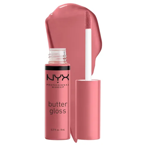 Vista 37 de NYX MAQUILLAJE PROFESIONAL Brillo de mantequilla azúcar moreno brillo de labios no pegajoso - Cinnamon Roll (Gris Marrón)