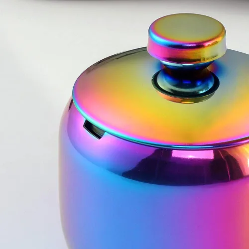 Vista 8 de Caja de condimentos de 3 piezas con cuchara y tapa, recipientes de condimentos de acero inoxidable 304, tarros de condimentos para condimentos