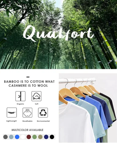 Vista 6 de QUALFORT Camiseta de bambú para hombre