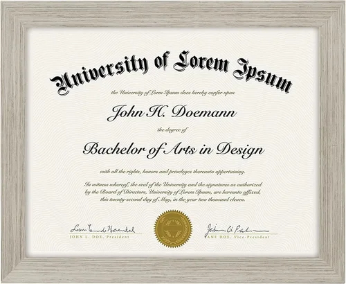Vista 11 de Americanflat - Marco de diploma de 8.5 x 11 pulgadas con vidrio resistente a las roturas - Marcos de documentos con madera de ingeniería - Colección