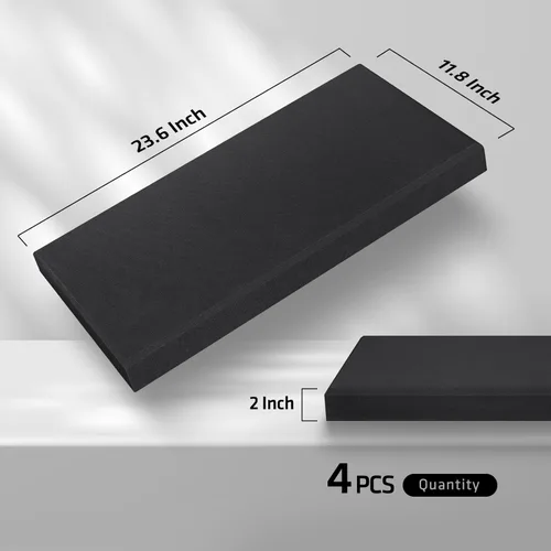Vista 3 de UMIACOUSTICS 4 paneles acústicos con soporte para colgar, paneles de fibra de vidrio de 2 pulgadas de grosor, a prueba de sonido, extraíbles