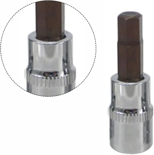 Vista 2 de VIGANI Screwdriver Driver Bits,Magnetic Bit, 2PCS 37mm 1/4" Dr Hex Key Bit Socket Tools H2mm/7mm for Household DIY and Power Air Tool