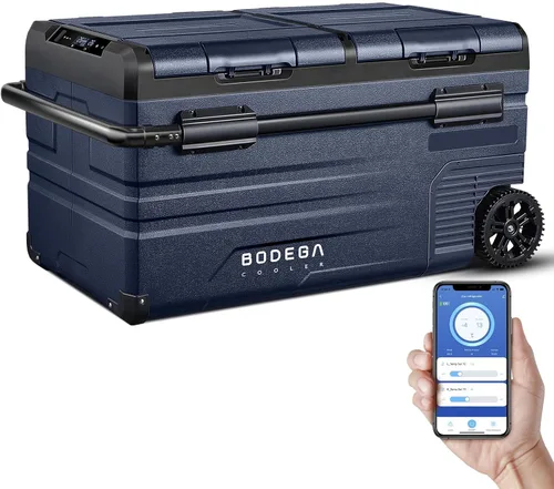 Vista 10 de BODEGA BODEGACOOLER - Refrigerador portátil de 12 V, refrigerador de coche de 48 cuartos (45 litros), refrigerador de coche RV, congelador portátil