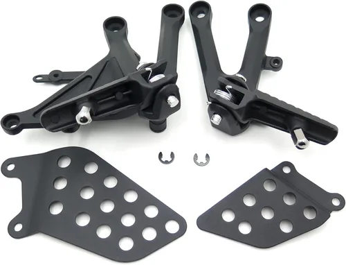 Vista 3 de HTTMT - Soporte de clavijas de pie delantero negro compatible con Cbr1000Rr 2004 2005 2006 2007 [P/N: MT390-014-Negro]