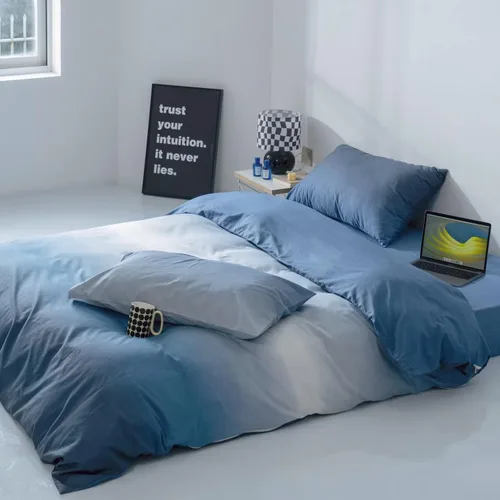 Vista 416 de CLOTHKNOW Juego de edredón de 3 piezas a cuadros color beige óxido, tamaño Full, juego de ropa de cama de cuadros edredón terracota con 2 fundas