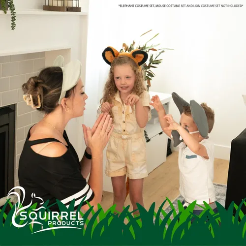 Vista 6 de Squirrel Products Juego de accesorios para disfraz de orejas de cerdo, hocico y cola, se adapta a adultos y niños