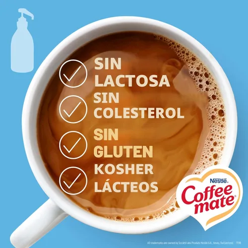 Vista 4 de Nestle Coffee Mate - Crema líquida para café con frasco dispensador