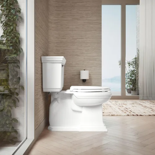 Vista 5 de KOHLER 4636-RL-0 Cachet ReadyLatch - Asiento de inodoro alargado con cierre lento, asiento de inodoro de cierre suave con tapa silenciosa, topes