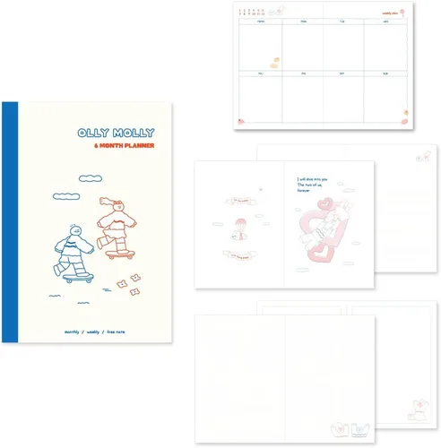 Vista 76 de Monolike B6 Archive - Agenda de 6 meses, color verde, planificador académico, planificador semanal y mensual, programador