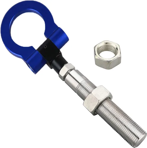 Vista 8 de Kit de enganche de remolque con tornillo para parachoques delantero y trasero, resistente, color negro, para Toyota RAV4 Yaris Camry (negro)