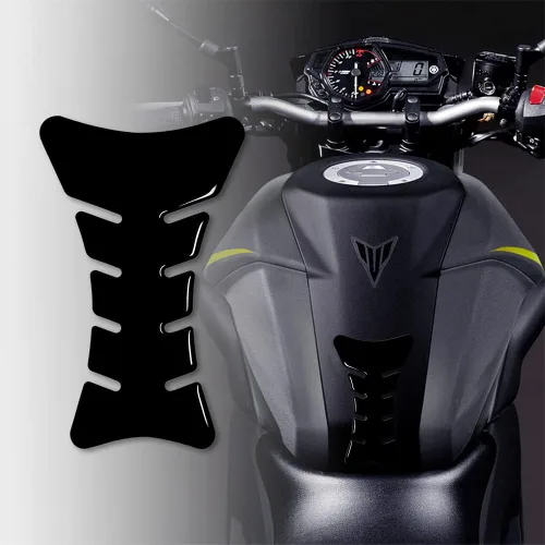 Vista 5 de Protección de tanque 3D para motocicleta, deporte, color negro