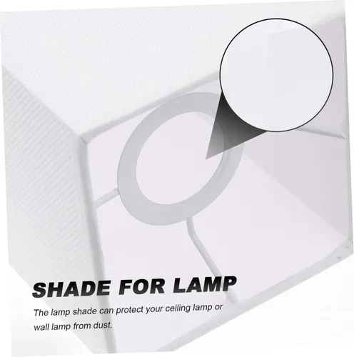 Vista 9 de E27 - Cubierta cuadrada de tela blanca para dormitorio, pantalla universal, difusor de luz, cubierta de araña