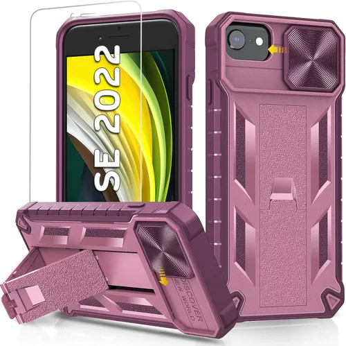 SOiOS Funda para iPhone SE 2022: iPhone SE 2020 / 2nd / 3rd / 8/7 / 6s / 6 Funda con soporte – Funda resistente de protección contra caídas de grado