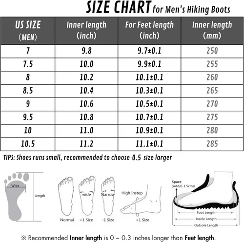 Vista 7 de HiGropcore Botas de senderismo impermeables para hombre, a prueba de viento, zapatos de montañismo MB2-17