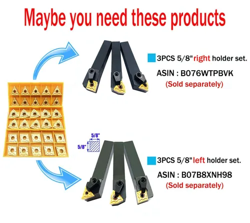 Vista 7 de 30 piezas CNMG 431 + WNMG 431 + TNMG 331 Torno CNC 331 CNC intercambiable de carburo sólido intercambiable para torno de herramientas de torneado