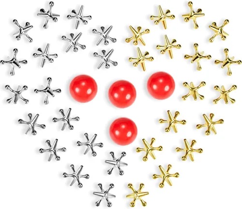 Gejoy Juego de 4 gatos de metal vintage y juego de habilidades de pelota, tablero de coordinación retro mano-ojo, incluye 40 gatos metálicos y 4