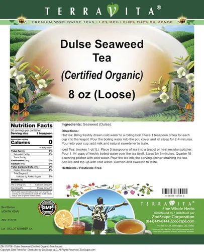 Vista 2 de Dulse Seaweed (Certificado Orgánico) Té (Suelto) (8 oz, ZIN: 510738)