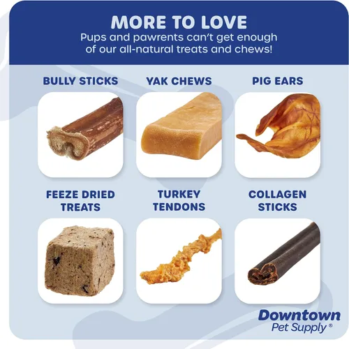 Vista 7 de Downtown Pet Supply Bully Sticks - Golosinas dentales y masticables para perro, tiras de carne natural premium de 6 y 12 pulgadas, extra gruesas