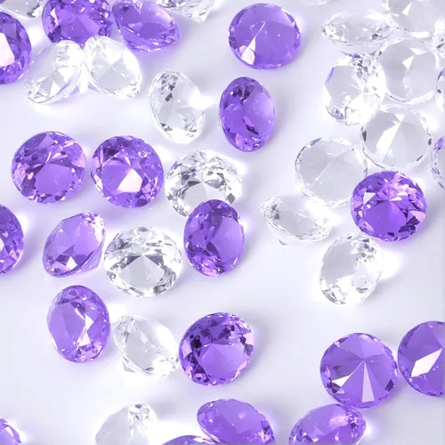 Vista 13 de Babenest - Relleno de jarrón de gemas falsas de diamantes acrílicos, 240 piezas de diamantes de imitación de 3/4 pulgadas, joyas de cristal
