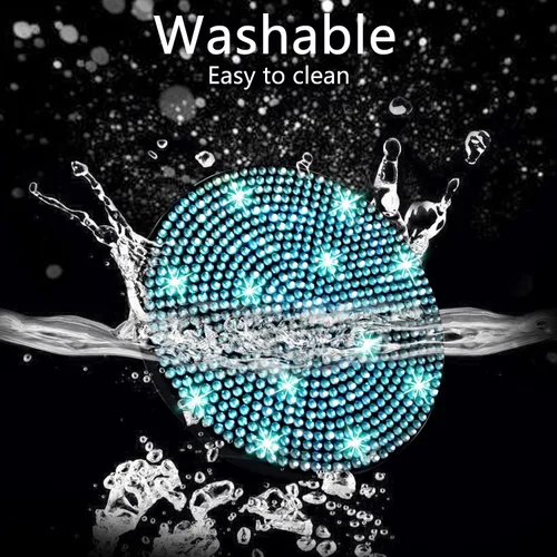 Vista 3 de NBTEPEM 2 posavasos de auto con diamantes de imitación, 2.75 pulgadas, antideslizantes, a prueba de golpes, universal, a la moda, para auto