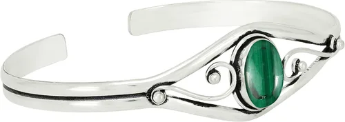 Vista 2 de Natural Gemstone Cuff Bangle Bracelets for Women Handmade Statement Birthstone Jewelry Adjustable Size for Perfect Fit Gift for Birthdays